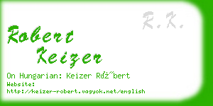 robert keizer business card